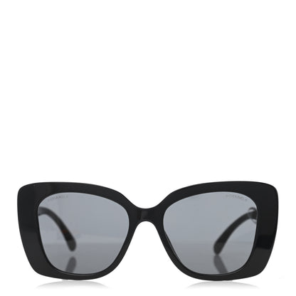 Chanel Acetate Strass Square Sunglasses 5422 Black White 2 of 4