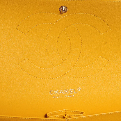 Chanel Lambskin Jumbo Double Flap Yellow 6 of 10