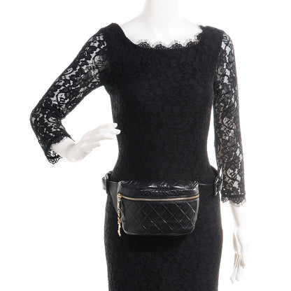 Chanel Lambskin Quilted Belt Bag Black 2 of 6