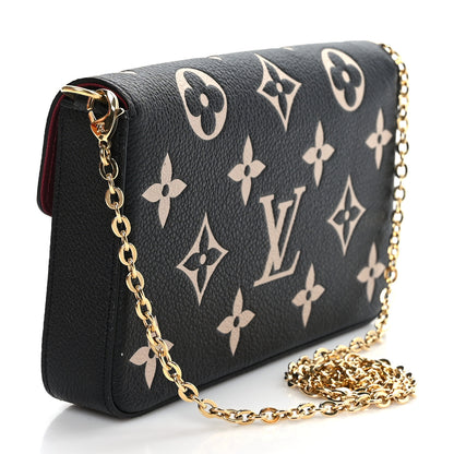 Louis Vuitton Empreinte Monogram Giant Felicie Pochette Black Beige 4 of 9