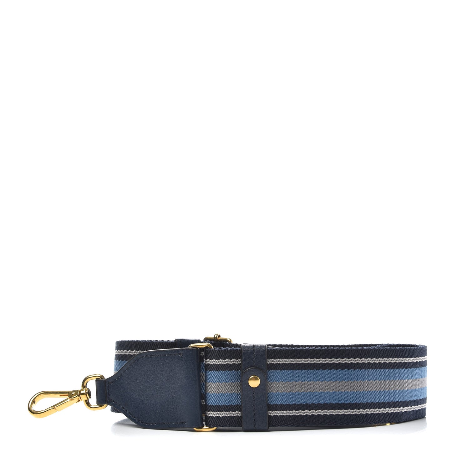 Vitello Daino Striped Fabric Shoulder Strap Baltico