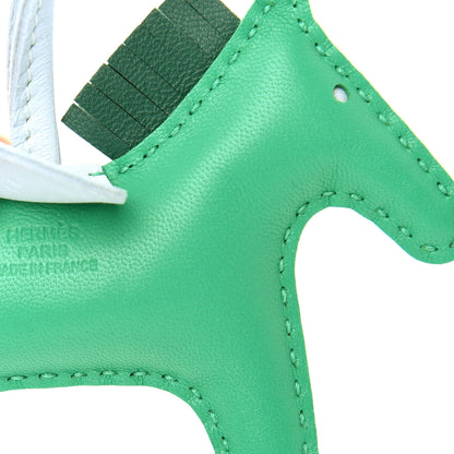 Hermes Milo Lambskin Grigri Rodeo Horse Bag Charm PM Menthe Malachite Brume 3 of 5