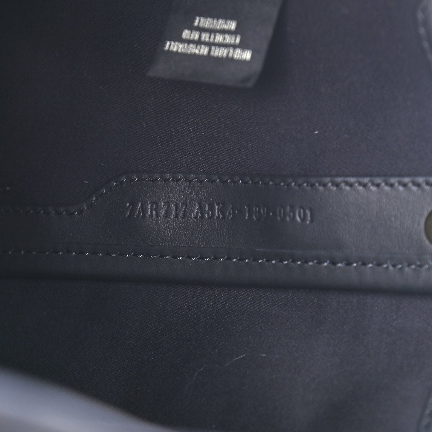Glazed Fabric Vitello Century FF 1974 Stamp Patch Mini Peekaboo Defender Cover Mogano Panna Black