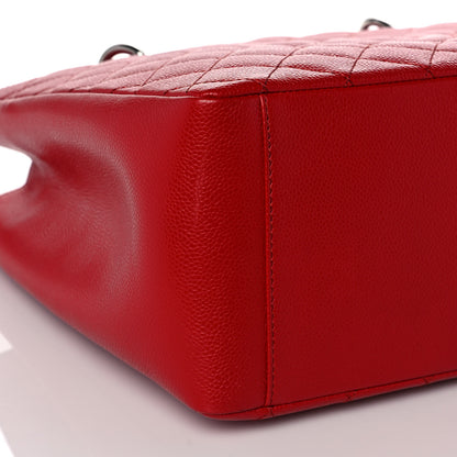 Chanel Caviar Quilted Grand Shopping Tote GST Red 8 of 11
