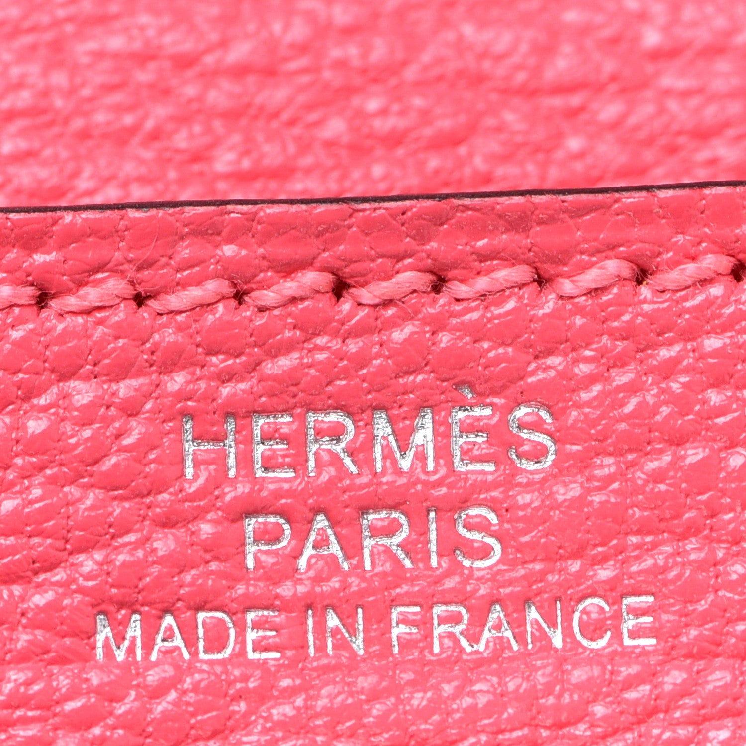 Hermes Chevre Mysore Kelly Pocket Compact Wallet Rose Lipstick 6 of 12