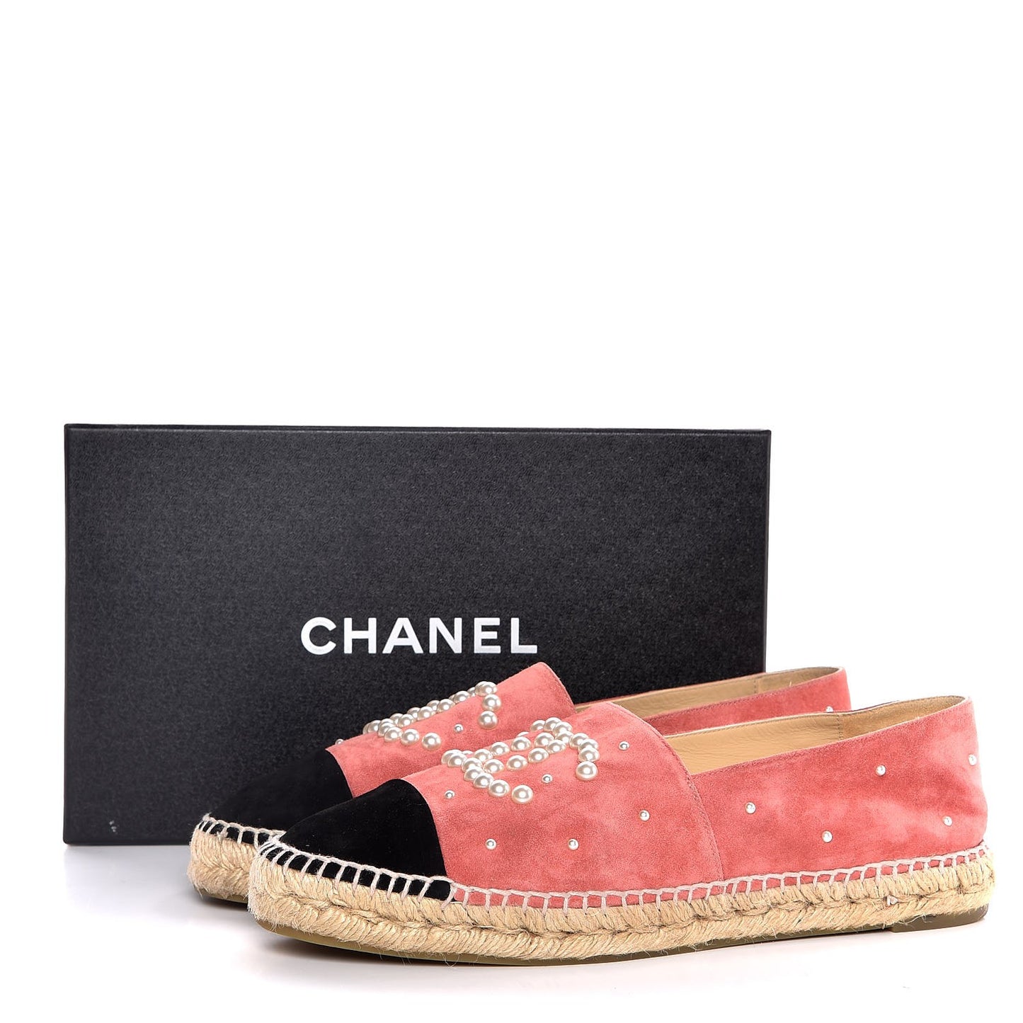 Suede Pearl CC Espadrilles 42 Pink