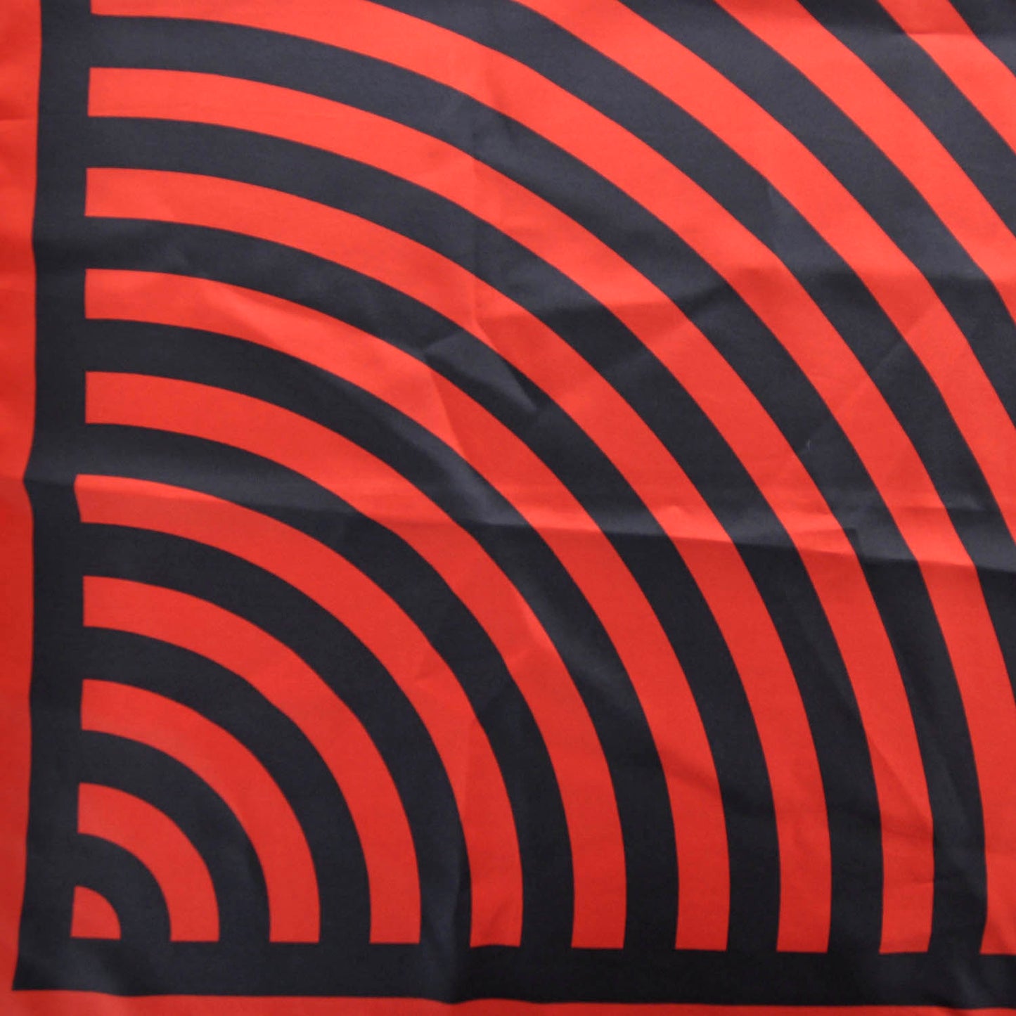 Silk Stripes Scarf Red Black