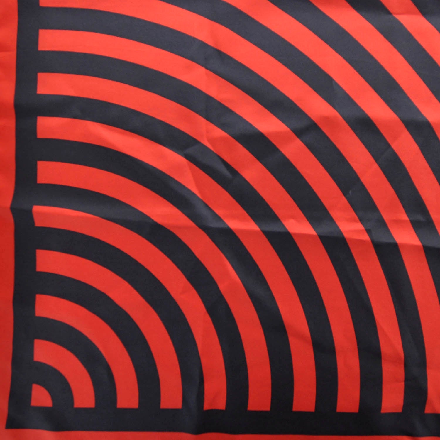Louis Vuitton Silk Stripes Scarf Red Black 1 of 5