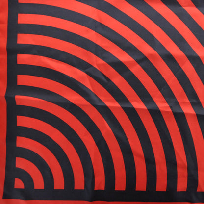 Louis Vuitton Silk Stripes Scarf Red Black 1 of 5