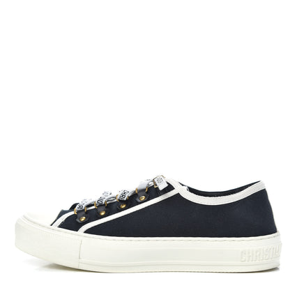 Christian Dior Canvas Walk'N'Dior Low Top Sneakers 38.5 Black 1 of 8