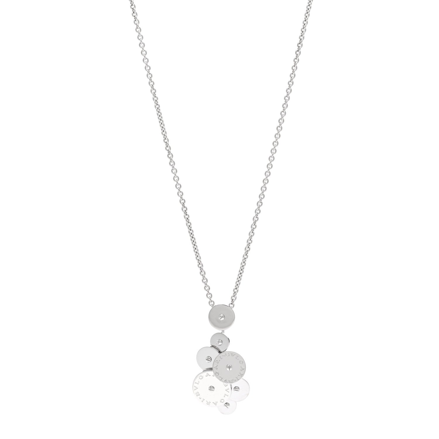 Bulgari 18K White Gold Cicladi Pendant Necklace 1 of 4