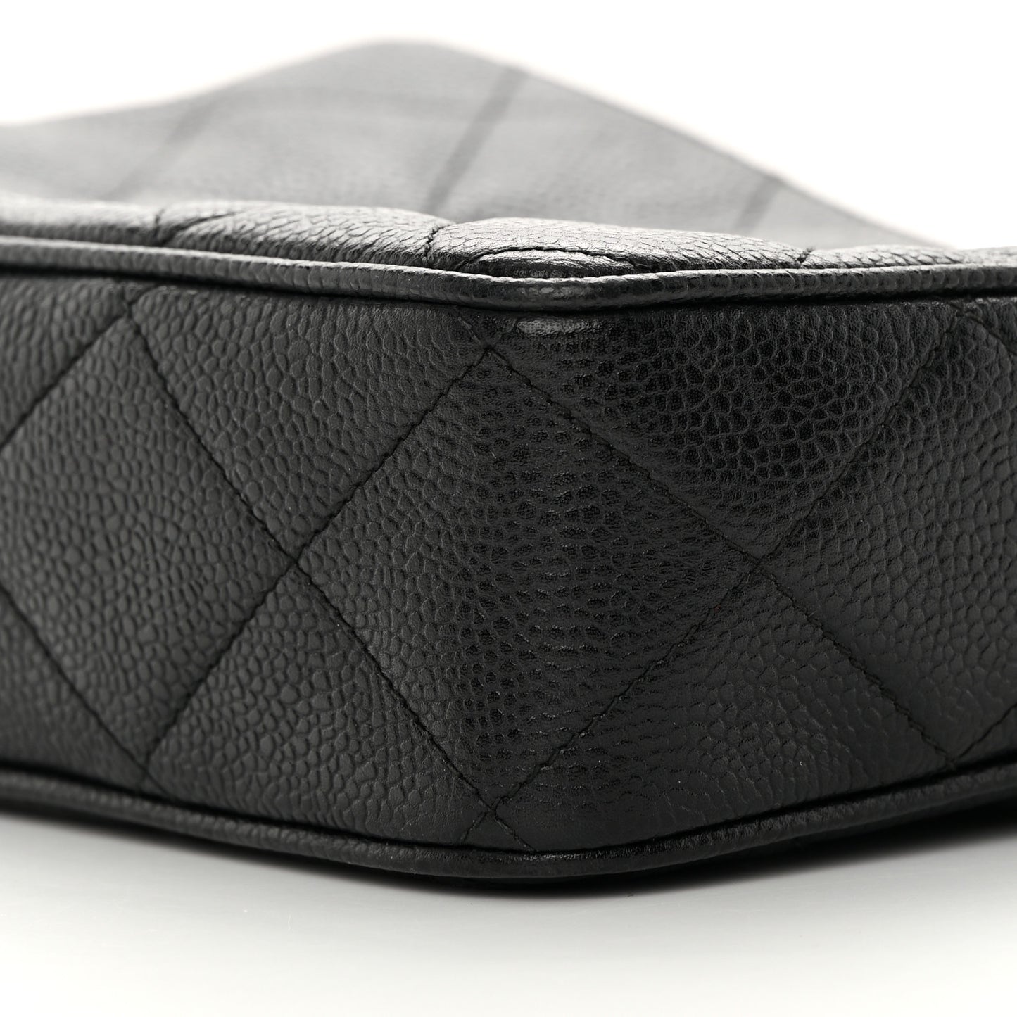 Caviar Quilted Camera Case Black