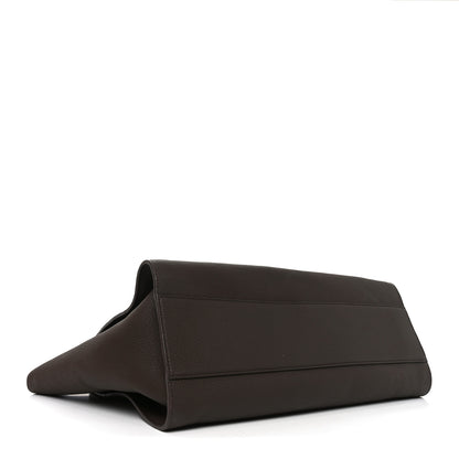 The Row Matte Grained Calfskin Marlo 17 Deep Brown 3 of 8