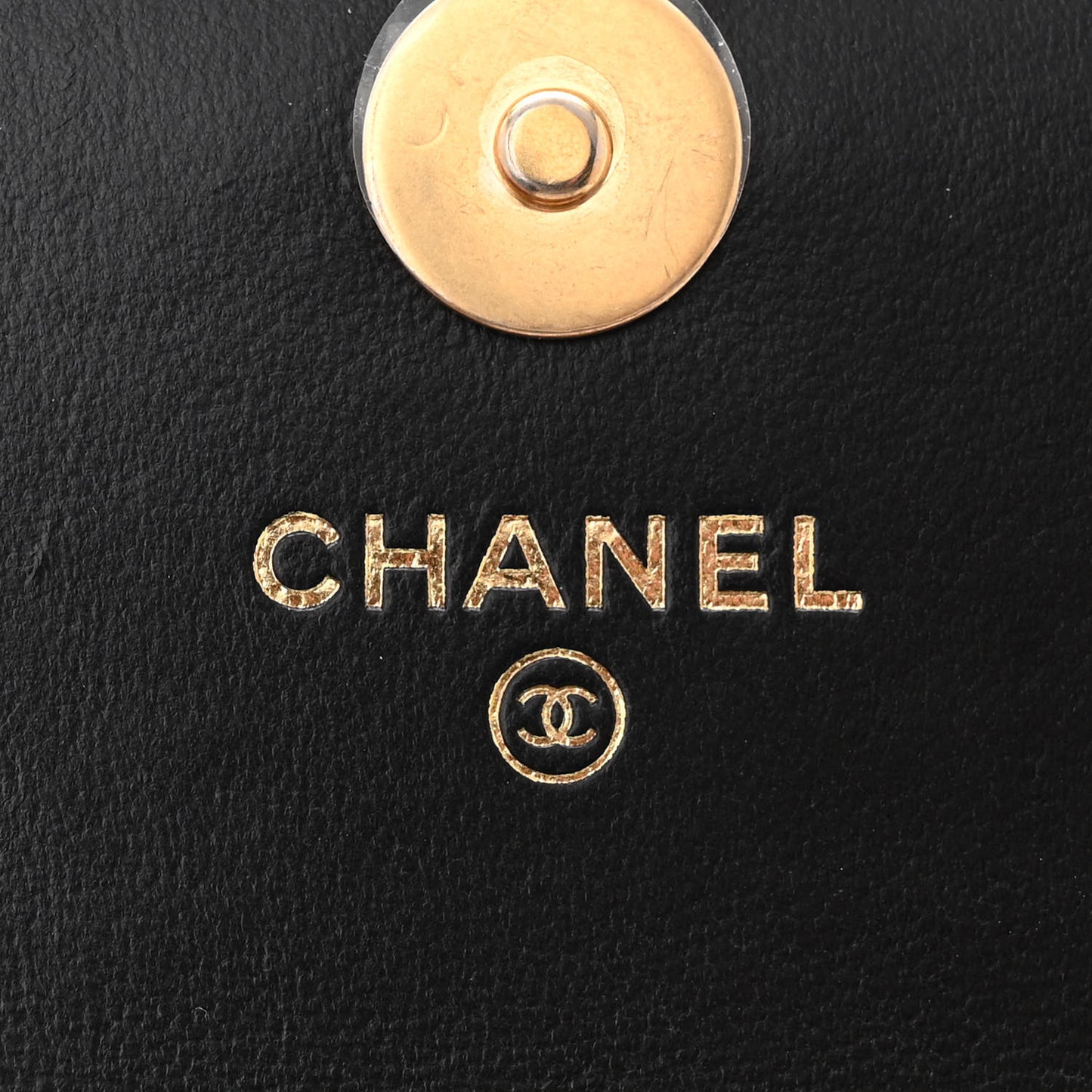 Lambskin Enamel Quilted Pending CC Flap Belt Bag Black