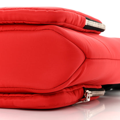 Prada Tessuto Nylon Pocket Small Cargo Tote Rosso Black 9 of 9