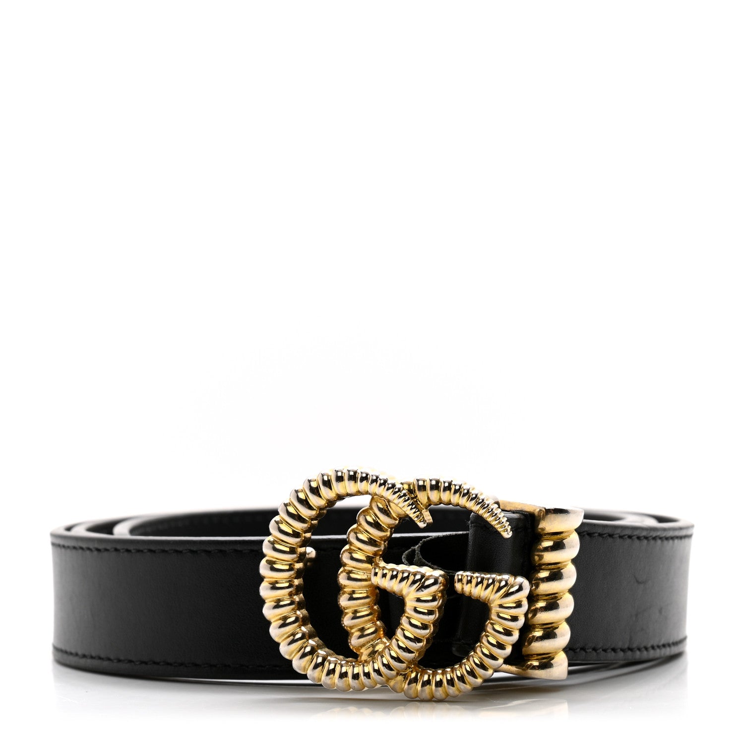 Gucci Moon Calfskin Torchon Double G 25mm Belt 90 36 Black 1 of 7