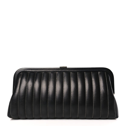 Chanel Lambskin Vertical Quilted Mademoiselle Clutch Black 1 of 9