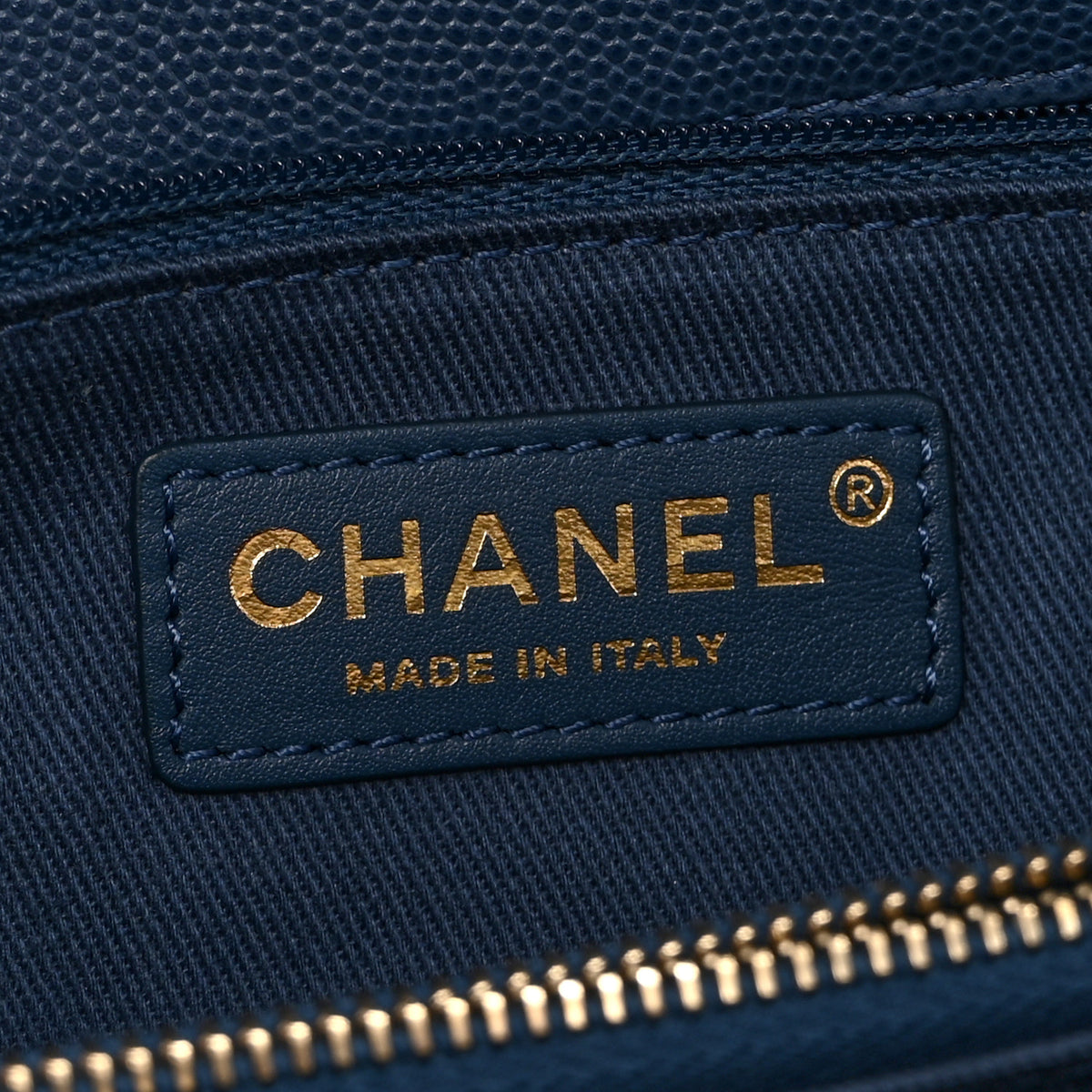 Chanel Caviar Quilted Medium Coco Handle Flap Blue 7 of 12