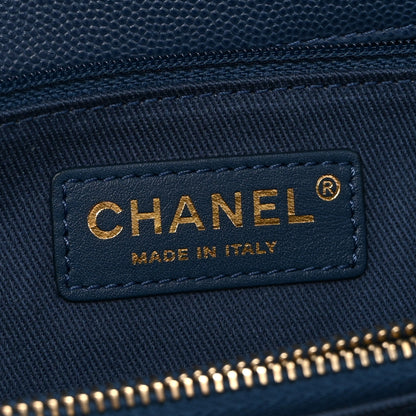 Chanel Caviar Quilted Medium Coco Handle Flap Blue 7 of 12