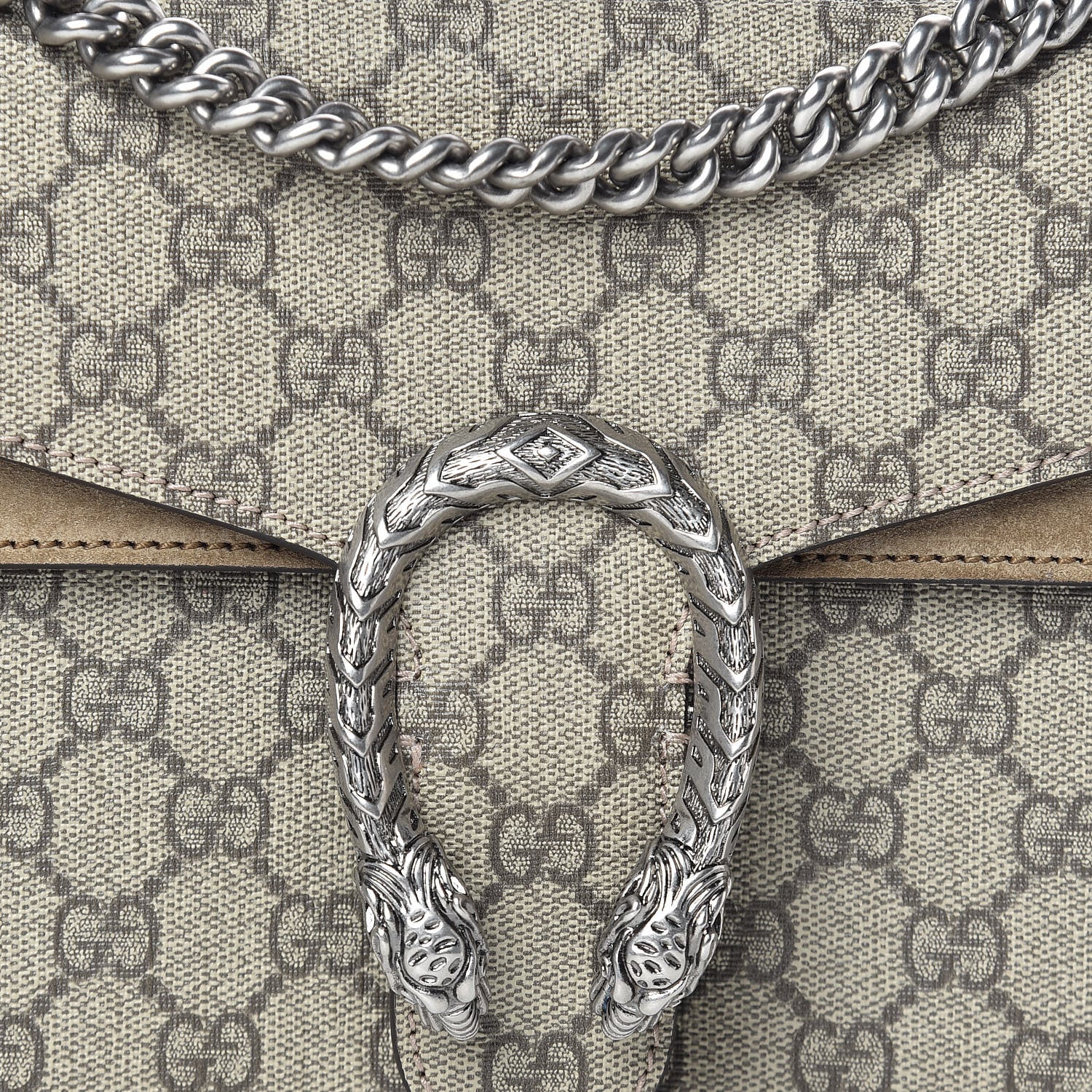 Gucci GG Supreme Monogram Small Dionysus Shoulder Bag Taupe 9 of 11