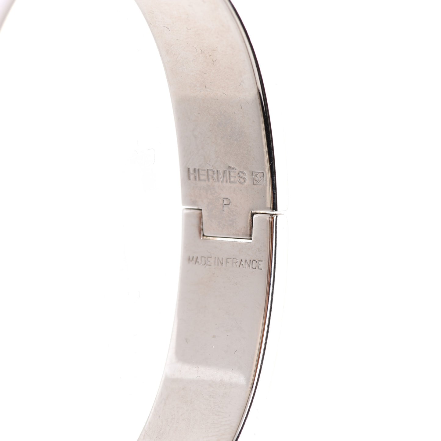 Enamel Narrow Clic Clac H Bracelet PM White
