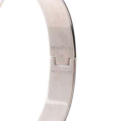 Hermes Enamel Narrow Clic Clac H Bracelet PM White 6 of 7