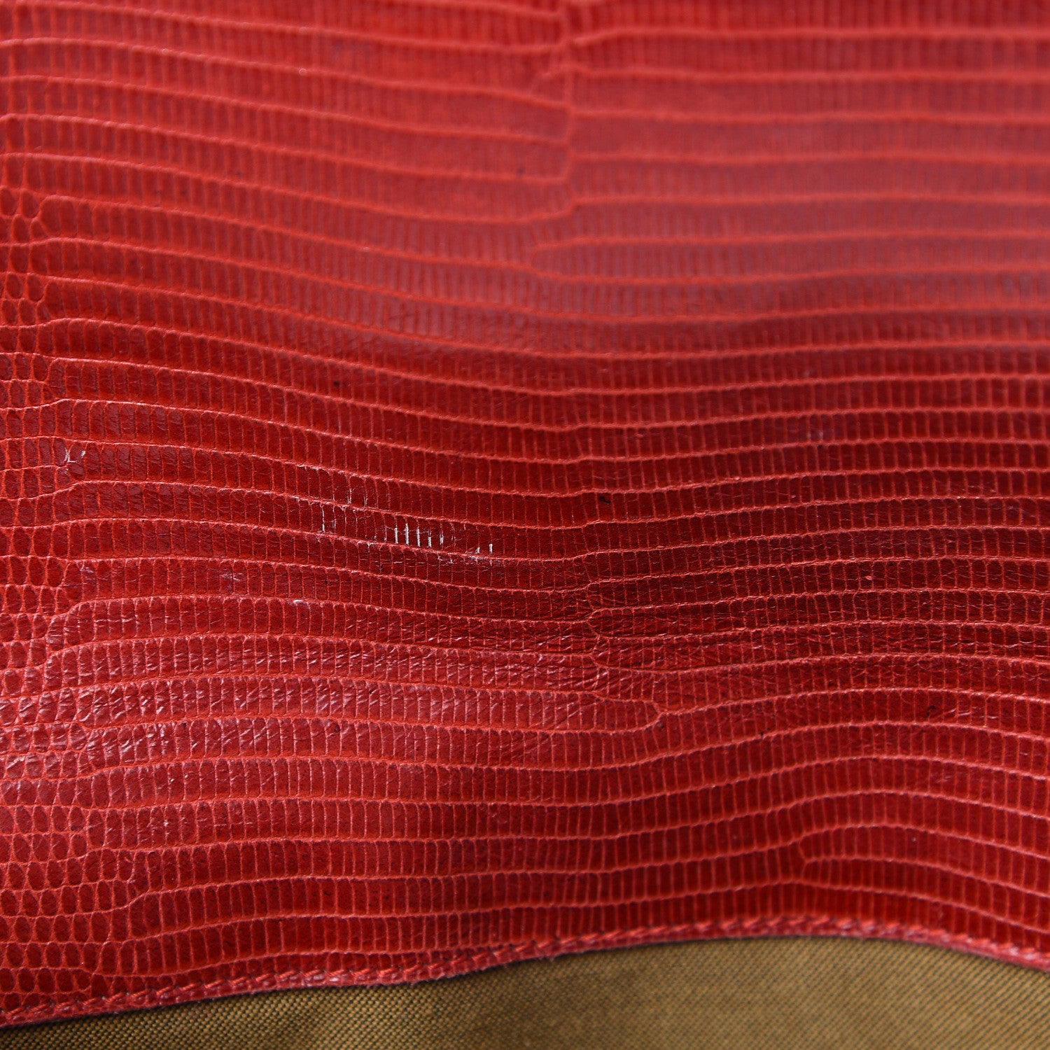 Fendi Calfskin Lizard Embossed Wallet on Chain Red 6 of 19