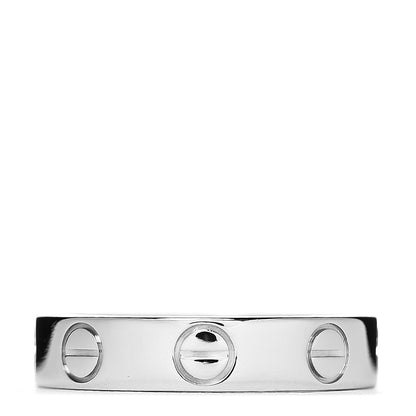 Cartier 18K White Gold 3.5mm LOVE Wedding Band Ring 45 3.25 2 of 3
