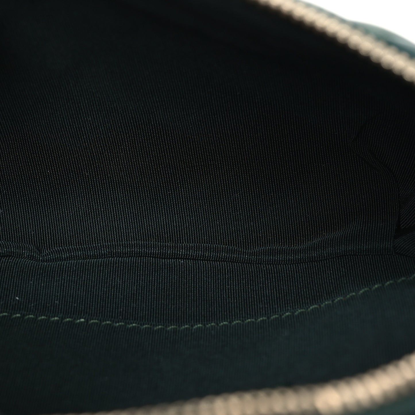 Calfskin Quilted Banane Waist Bag Fanny Pack Dark Green