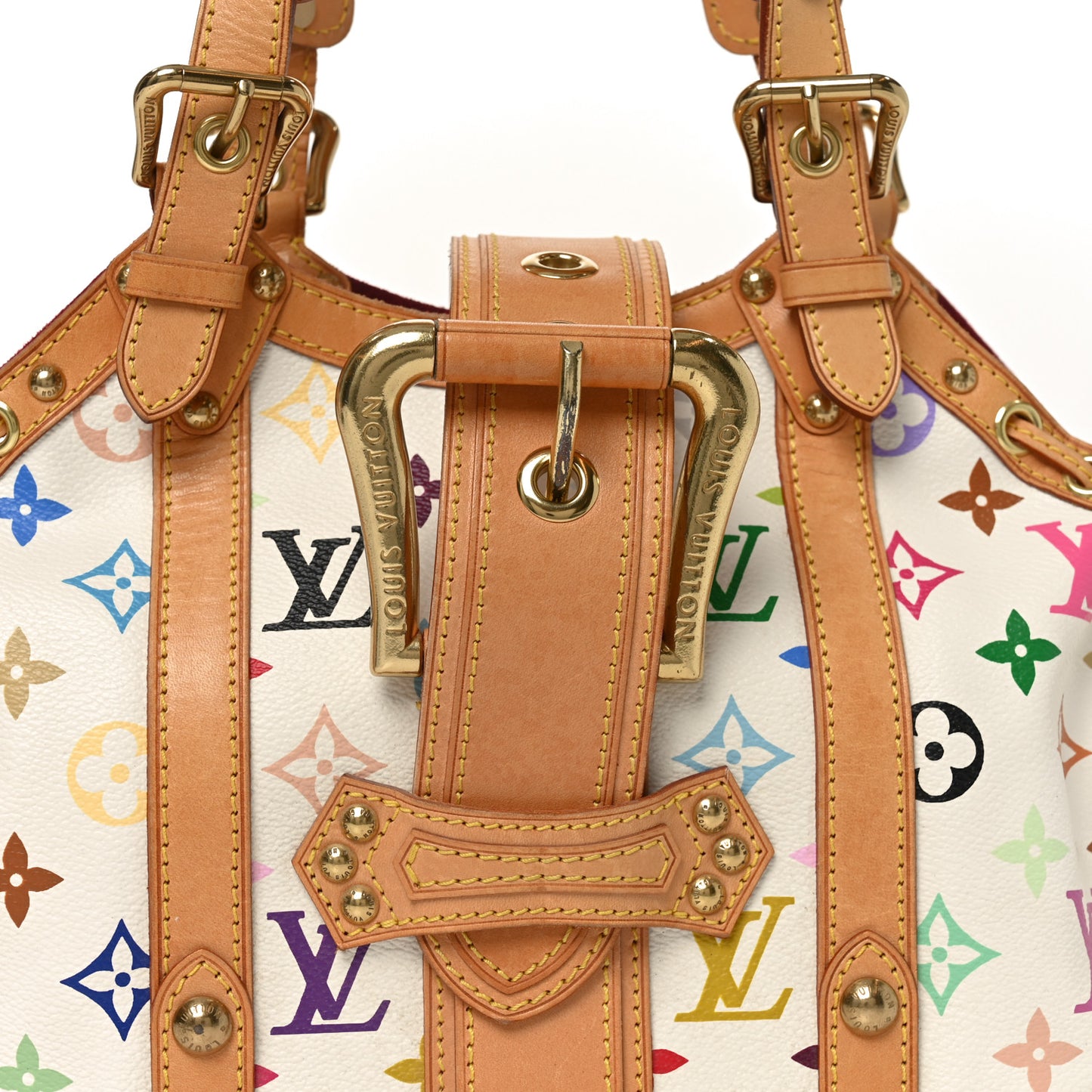 Monogram Multicolor Theda GM White