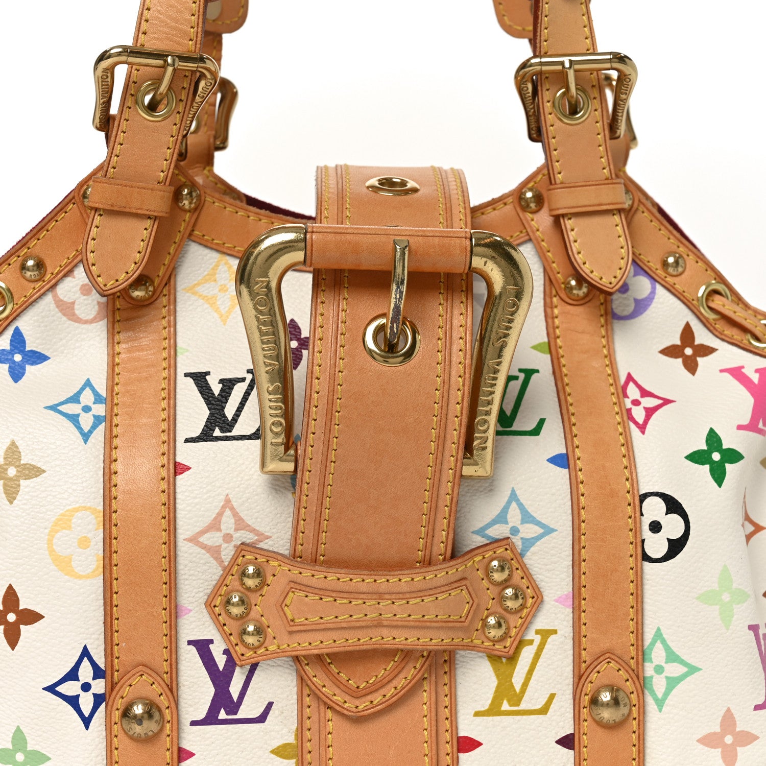 Louis Vuitton Monogram Multicolor Theda GM White 7 of 9