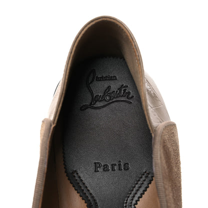 Christian Louboutin Crosta Alligator Embossed Mens Penny No Back Flat 42 Roca 9 of 11