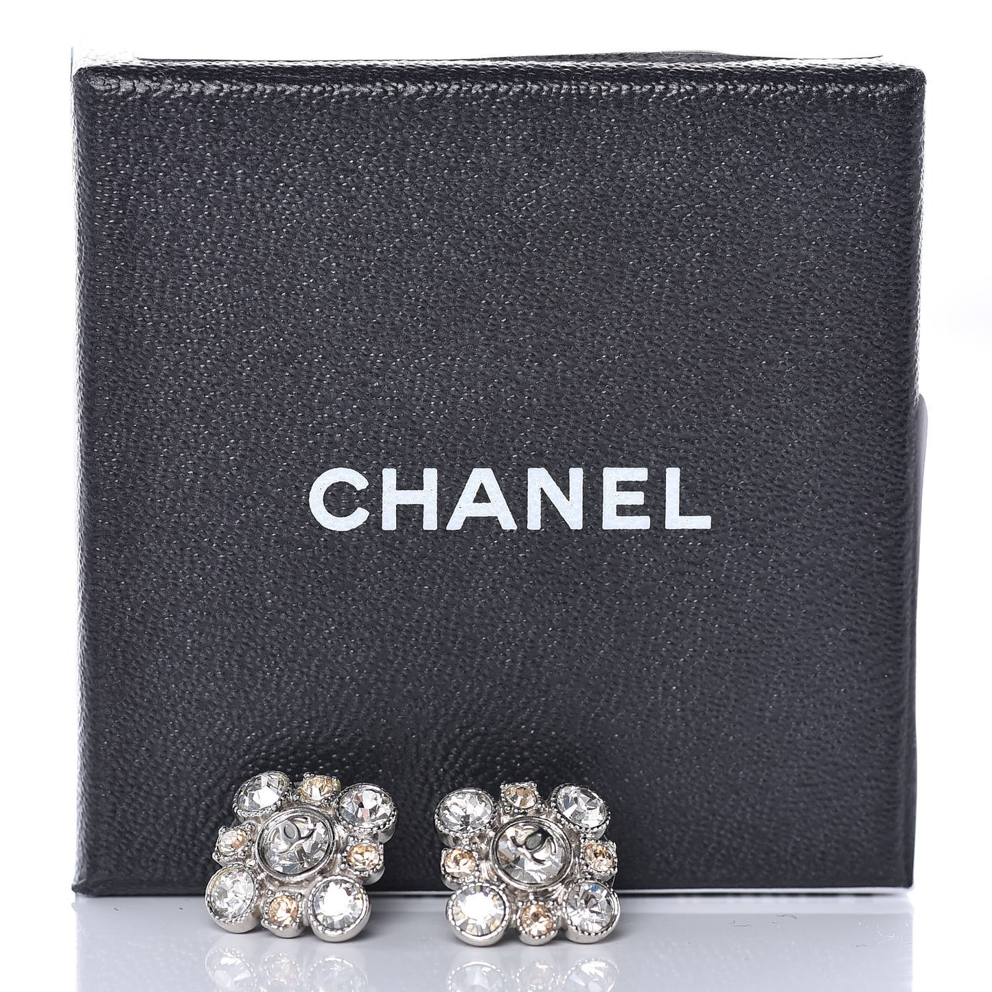 Crystal CC Earrings Silver
