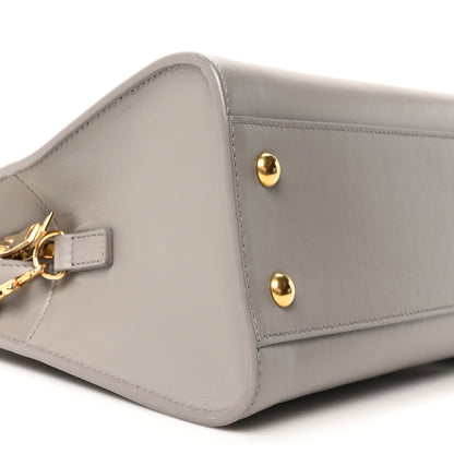 Saint Laurent Calfskin Baby Monogram Downtown Cabas Oyster Grey 9 of 10
