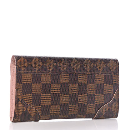 Louis Vuitton Damier Ebene Caissa Wallet Rose Ballerine 3 of 16