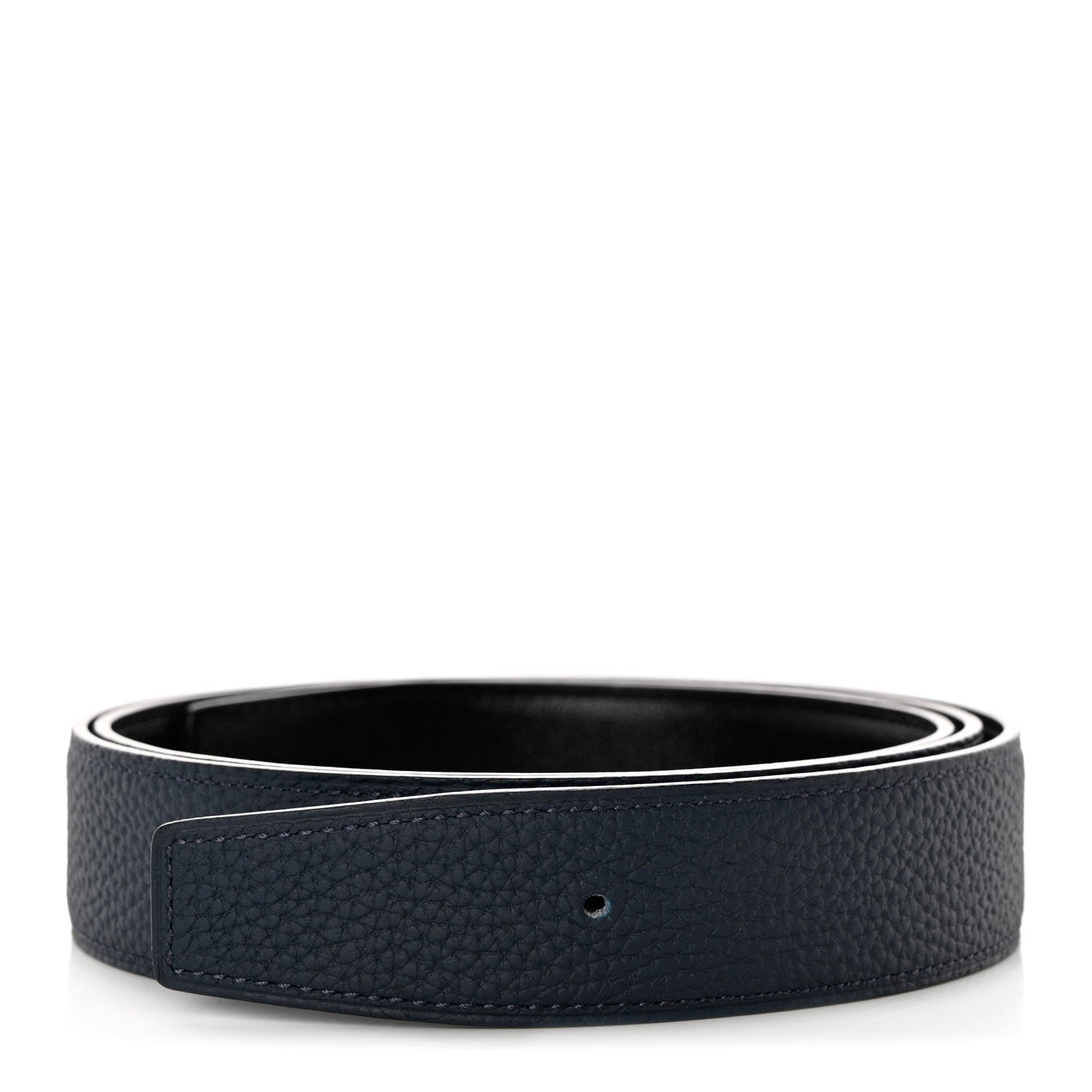 Hermes Box Togo 32mm Belt Strap 100 40 Black Bleu de Prusse 1 of 6