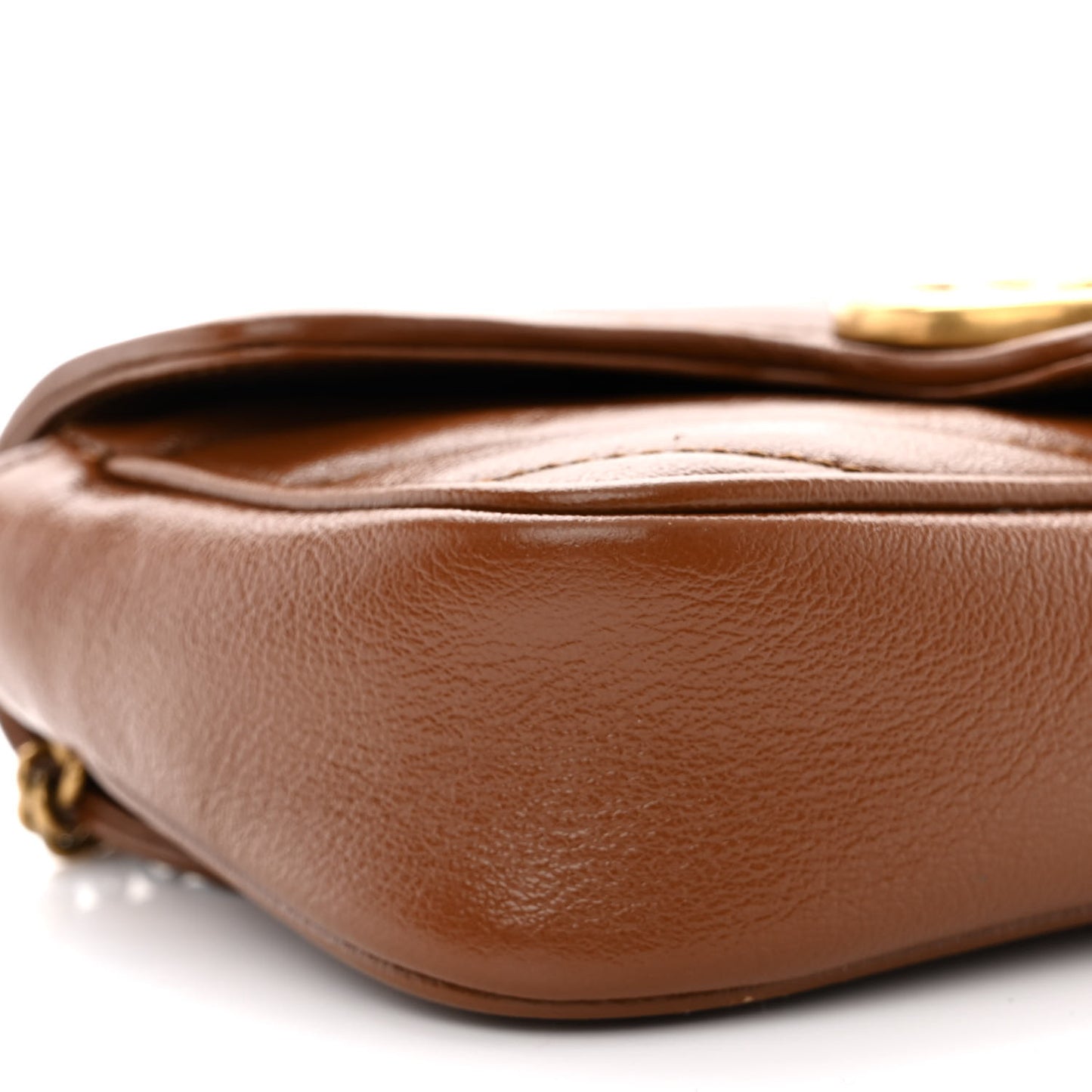 Azalea Calfskin Matelasse Diagonal Super Mini GG Marmont Shoulder Bag Cuir
