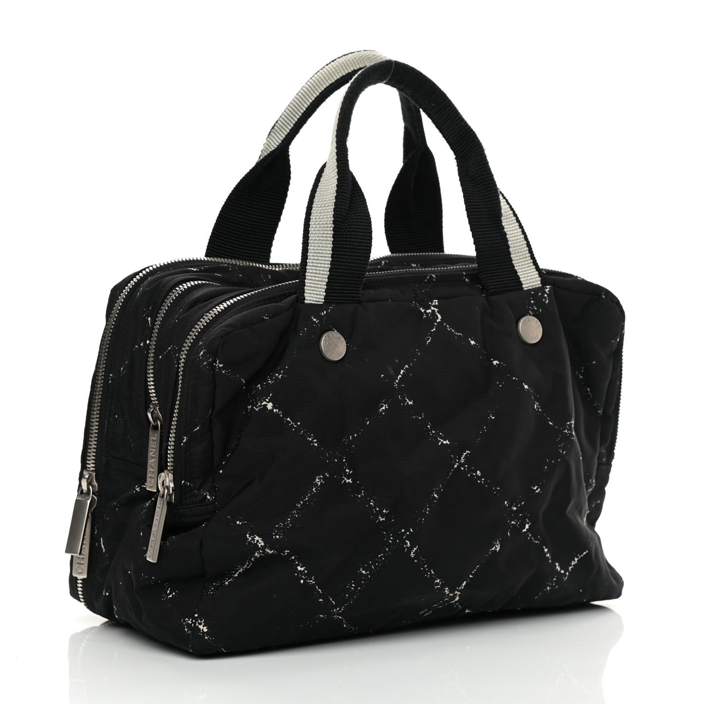 Nylon Travel Duffel Bag Black