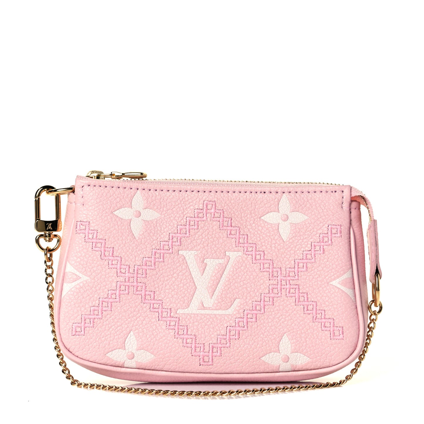 Empreinte Monogram Giant Broderies Mini Pochette Accessories Pink Creme