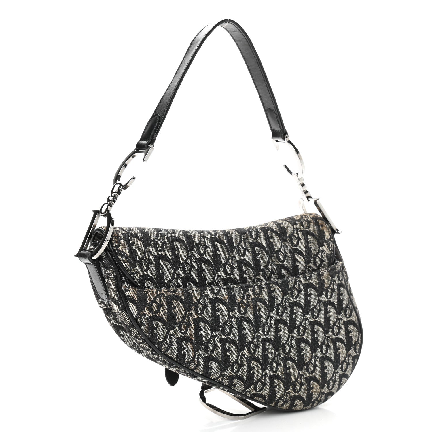 Christian Dior Monogram Saddle Bag Bag Black 3 of 19