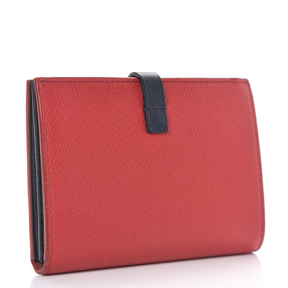Celine Grained Calfskin Medium Multifunction Strap Wallet Coquelicot 3 of 10