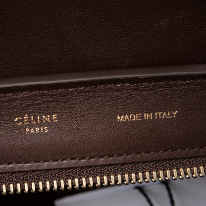 Celine Satin Baby Grained Calfskin Medium Tri-Color Trapeze Tan 7 of 8