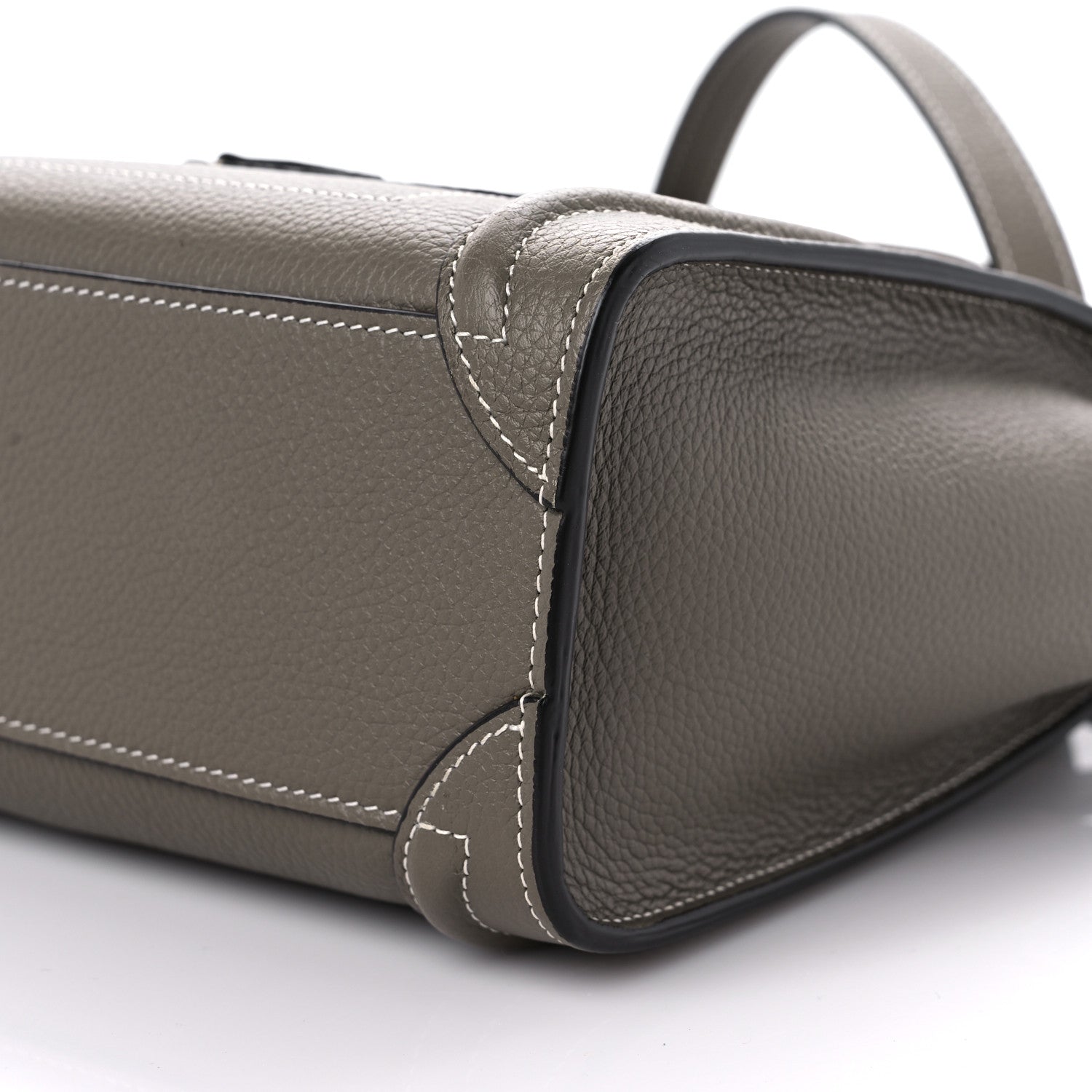 Celine Drummed Calfskin Nano Luggage Souris 9 of 10