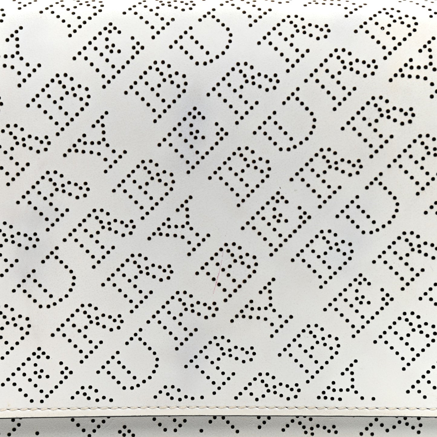 Calfskin Perforated Hampshire Crossbody Chalk White