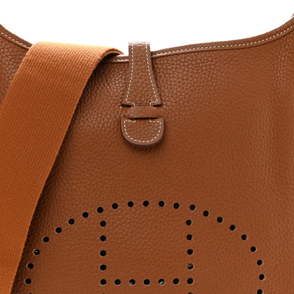 Hermes Taurillon Clemence Evelyne III PM Gold 8 of 10