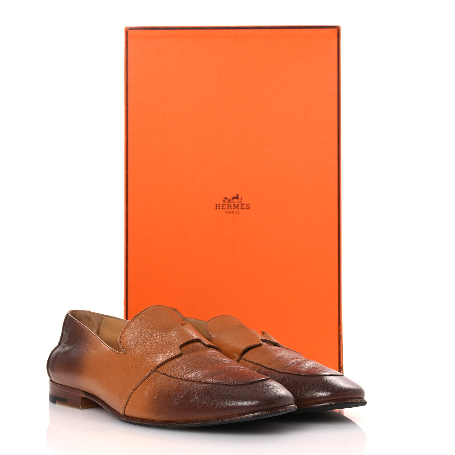 Hermes Goatskin Mens Ancora Moccasin Loafers 42 Naturel 13 of 13