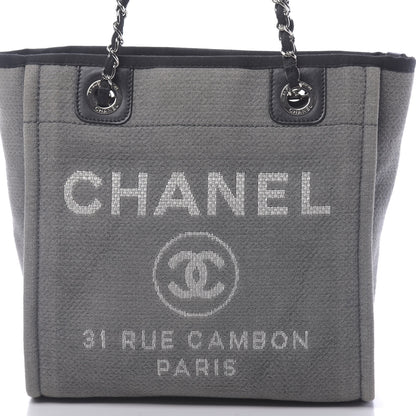 Chanel Canvas Mini Deauville Tote Grey 10 of 10