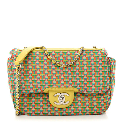 Chanel Rubber Quilted Lambskin Mini Square Coco Rain Flap Yellow 3 of 14
