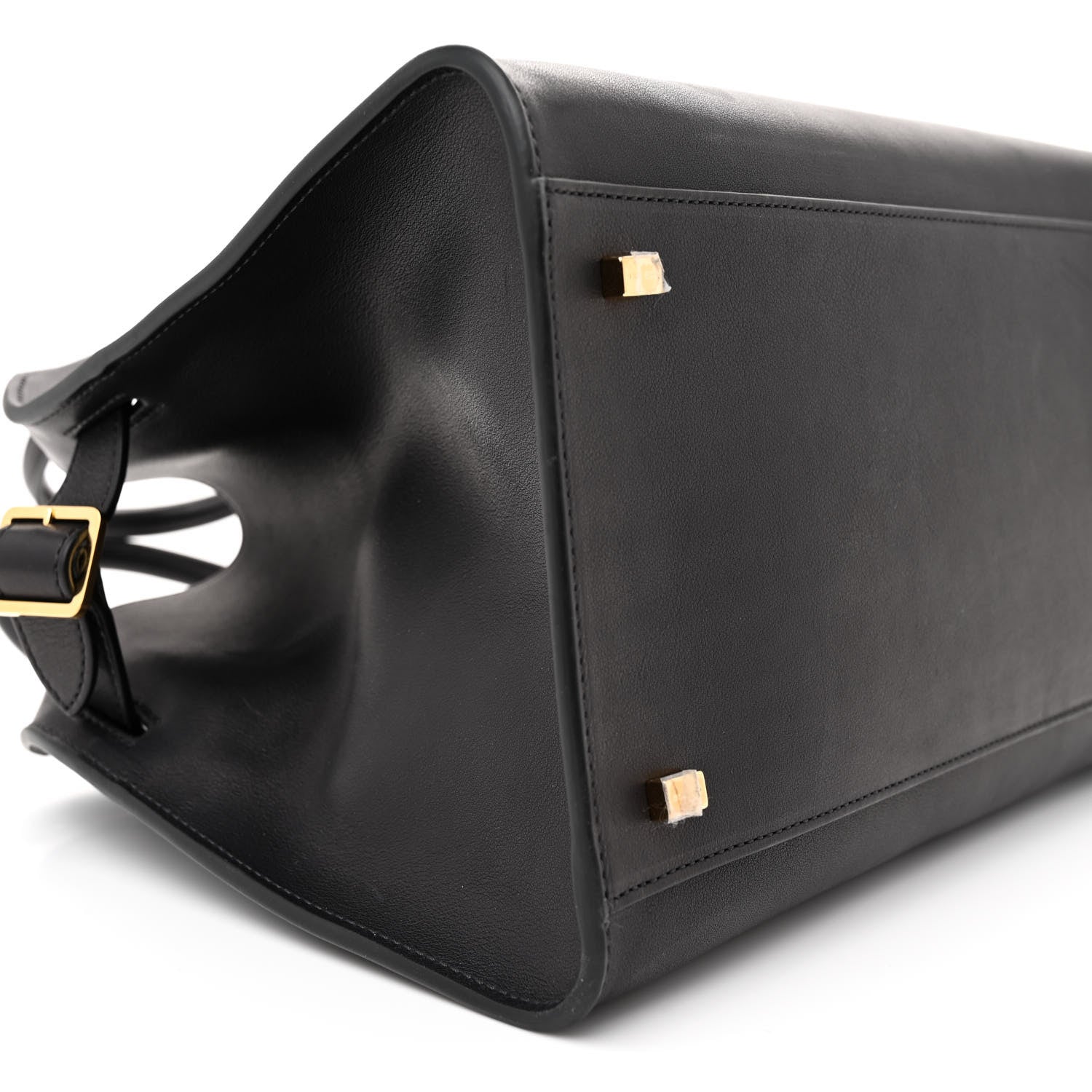 The Row Polished Saddle Calfskin Soft Margaux 12 Black 8 of 10