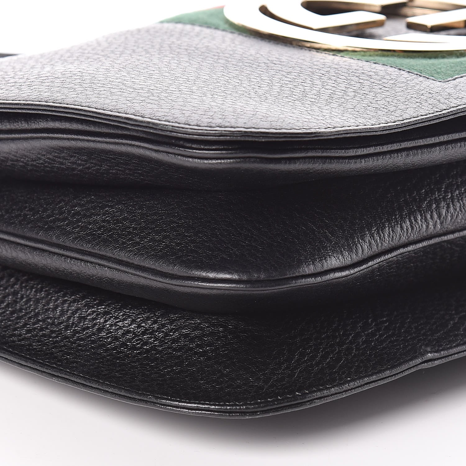 Gucci Calfskin Web Blondie Shoulder Flap Bag Black 8 of 11